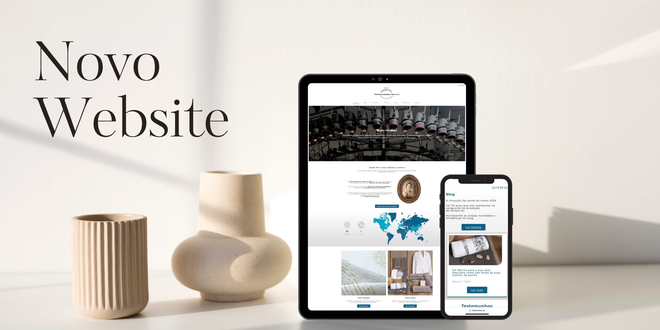 Novo website Vital Tecidos